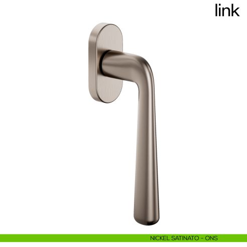 Maniglia per finestra martellina DK Link dnd Handles nickel satinato