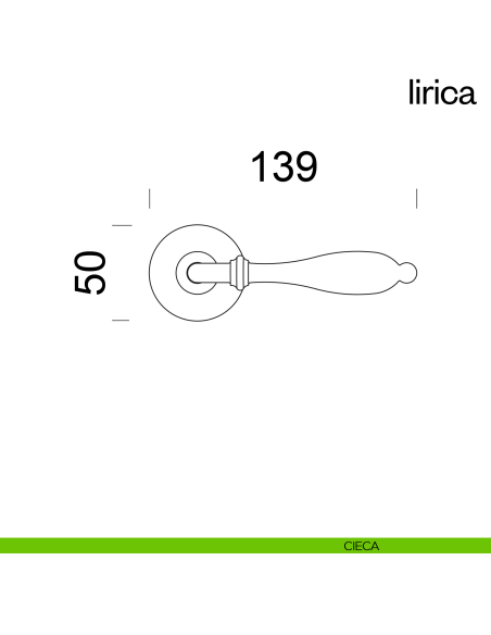 Maniglia per porta Lirica dnd Handles cieca