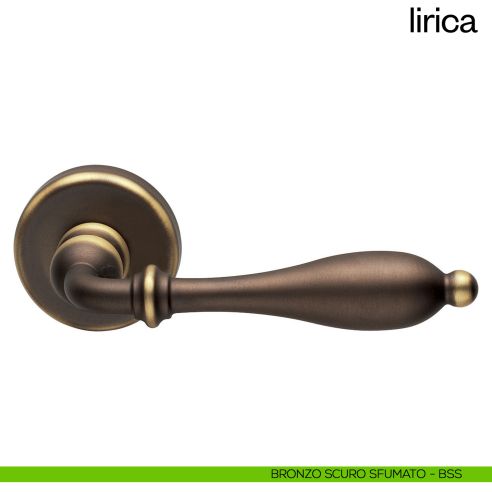 Maniglia per porta Lirica dnd Handles bronzo scuro sfumato