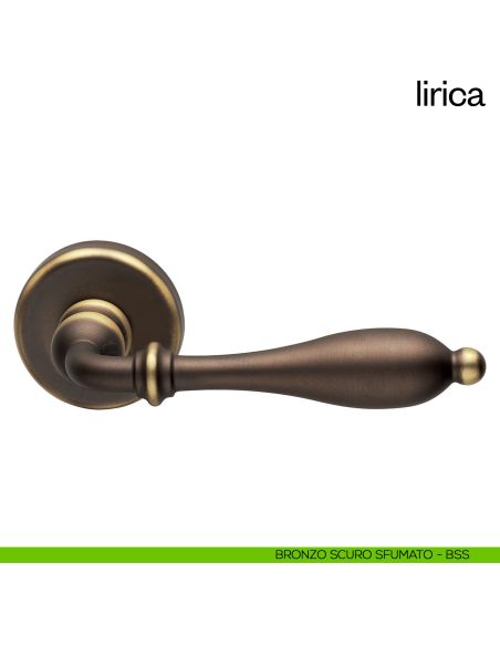 Maniglia per porta Lirica dnd Handles bronzo scuro sfumato