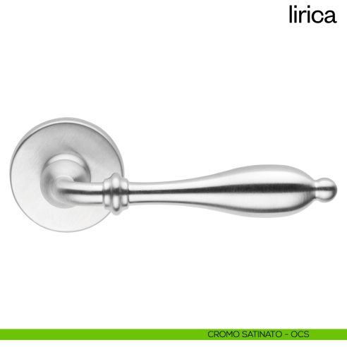 Maniglia per porta Lirica dnd Handles cromo satinato