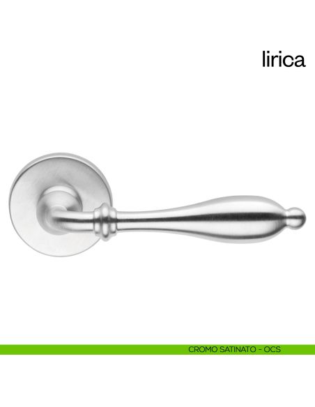 Maniglia per porta Lirica dnd Handles cromo satinato