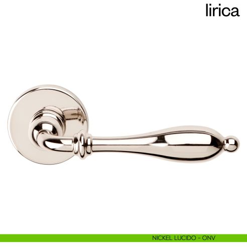 Maniglia per porta Lirica dnd Handles nickel lucido