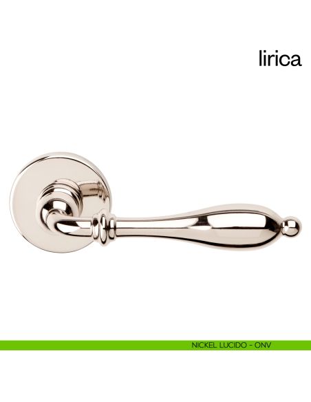Maniglia per porta Lirica dnd Handles nickel lucido