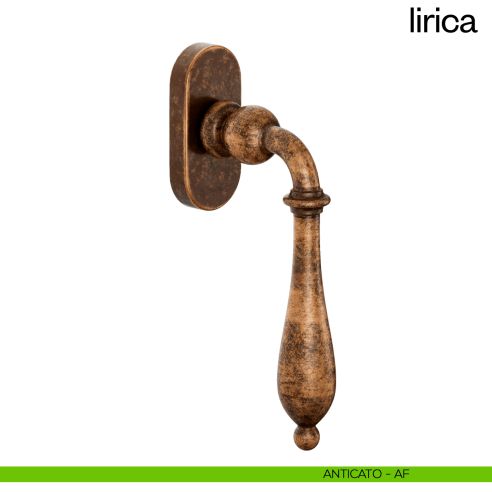 Maniglia per finestra martellina DK Lirica dnd Handles anticato