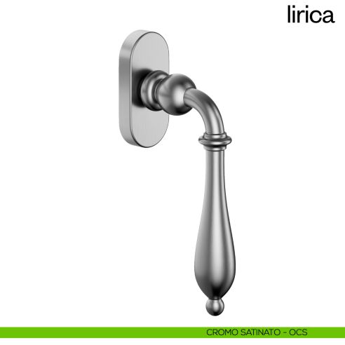 Maniglia per finestra martellina DK Lirica dnd Handles cromo satinato