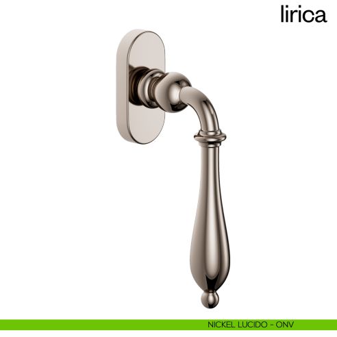 Maniglia per finestra martellina DK Lirica dnd Handles nickel lucido