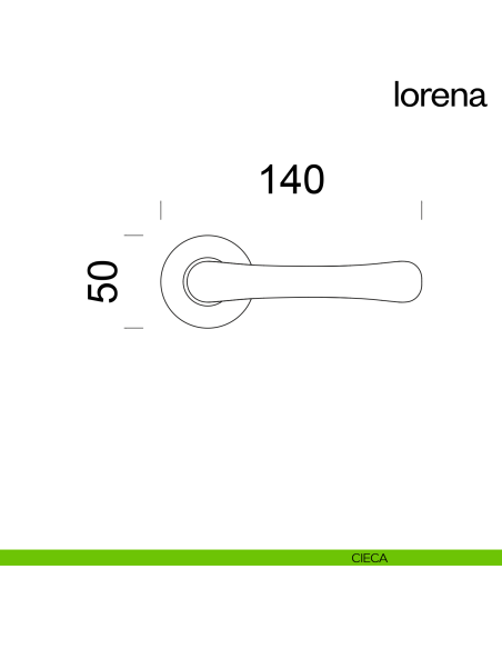Maniglia per porta Lorena dnd Handles cieca