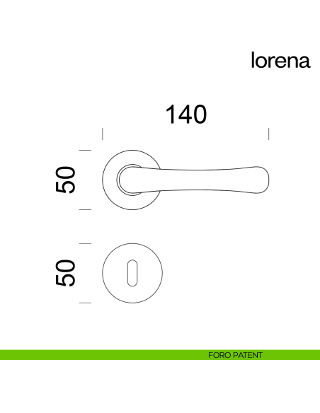 Maniglia per porta Lorena dnd Handles foro patent