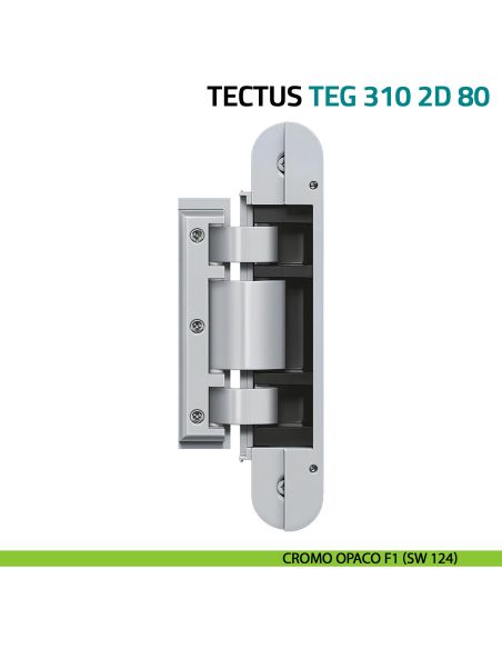 Cerniera per porta in vetro Simonswerk Tectus Glass TEG 310 2D 80 portata 80 kg - cromo opaco
