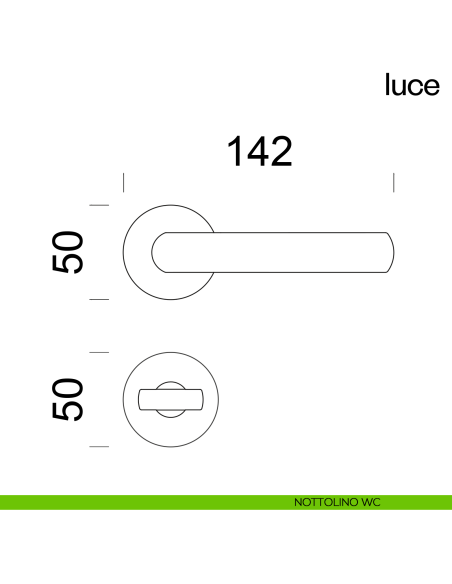 Maniglia per porta Luce dnd nottolino wc