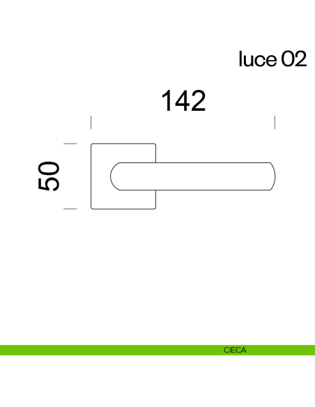 Maniglia per porta Luce 02 dnd cieca