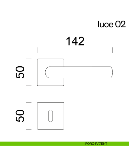 Maniglia per porta Luce 02 dnd foro patent