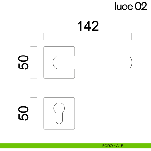 Maniglia per porta Luce 02 dnd foro yale