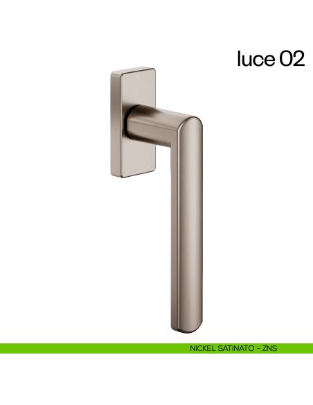 Maniglia per finestra martellina DK Luce 02 dnd nickel satinato