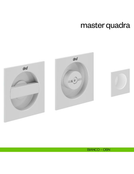 Maniglia incasso Master Quadra con nottolino dnd bianco