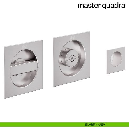 Maniglia incasso Master Quadra con nottolino dnd silver