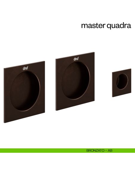 Maniglia incasso Master Quadra cieca dnd bronzato