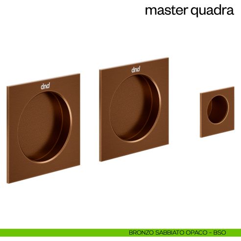 Maniglia incasso Master Quadra cieca dnd bronzo sabbiato opaco