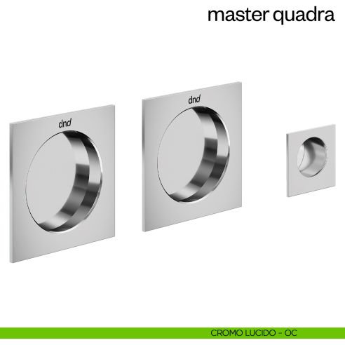 Maniglia incasso Master Quadra cieca dnd cromo lucido