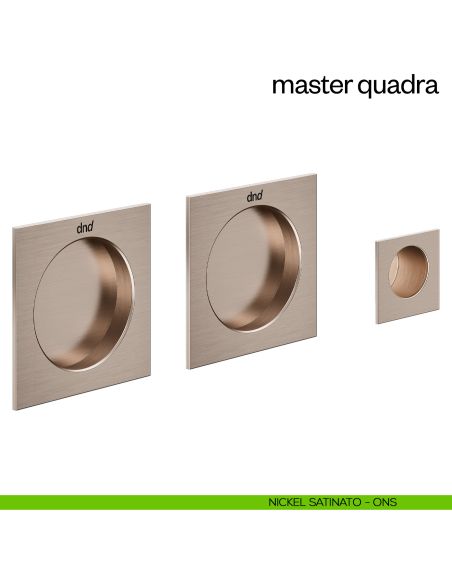 Maniglia incasso Master Quadra cieca dnd nickel satinato