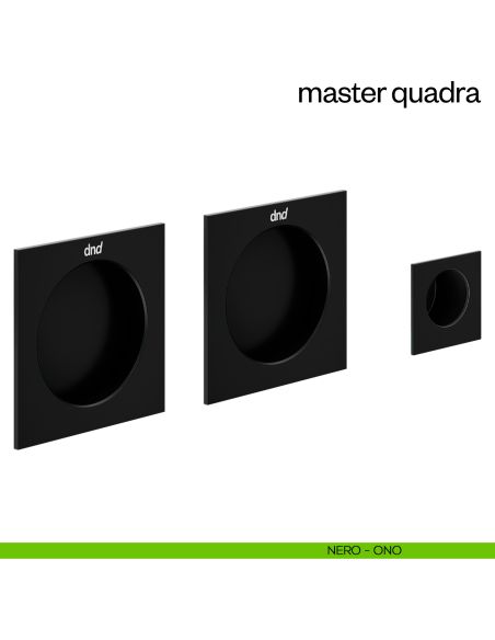 Maniglia incasso Master Quadra cieca dnd nero