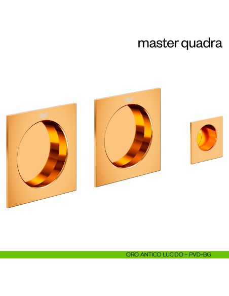 Maniglia incasso Master Quadra cieca dnd oro antico lucido