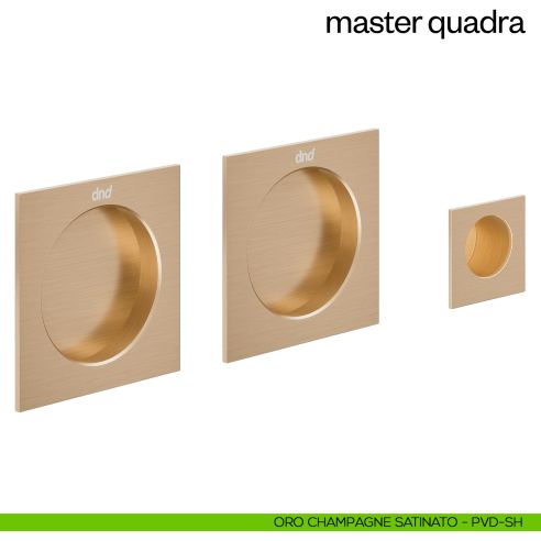 Maniglia incasso Master Quadra cieca dnd oro champagne satinato