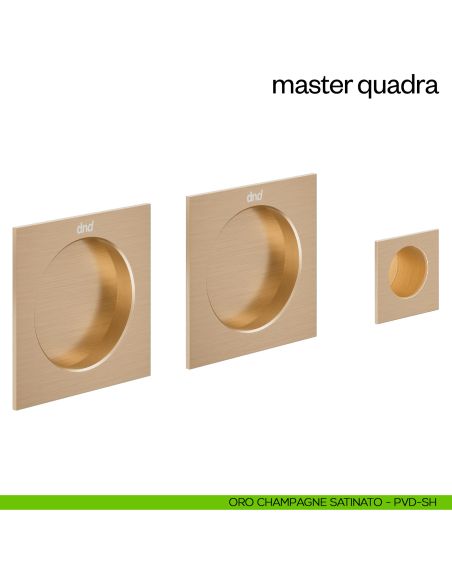 Maniglia incasso Master Quadra cieca dnd oro champagne satinato
