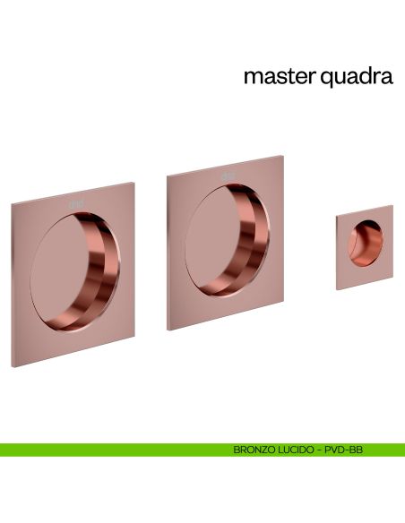 Maniglia incasso Master Quadra cieca dnd bronzo lucido