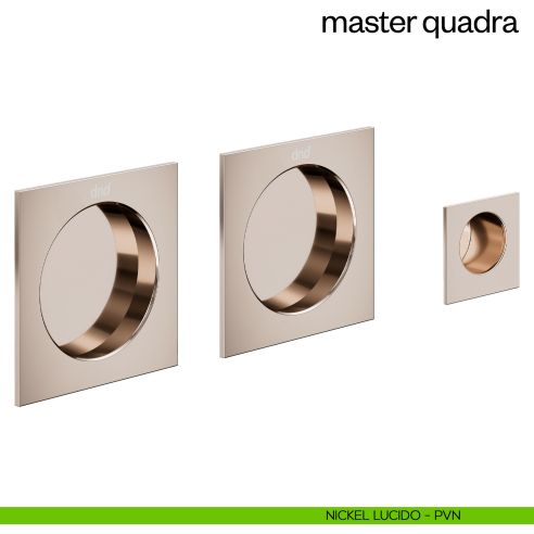 Maniglia incasso Master Quadra cieca dnd nickel lucido