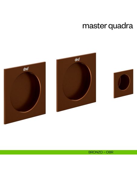 Maniglia incasso Master Quadra cieca dnd bronzo