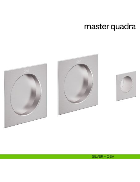 Maniglia incasso Master Quadra cieca dnd silver