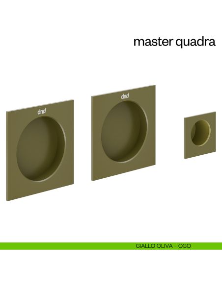 Maniglia incasso Master Quadra cieca dnd giallo oliva
