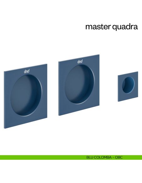 Maniglia incasso Master Quadra cieca dnd blu colomba