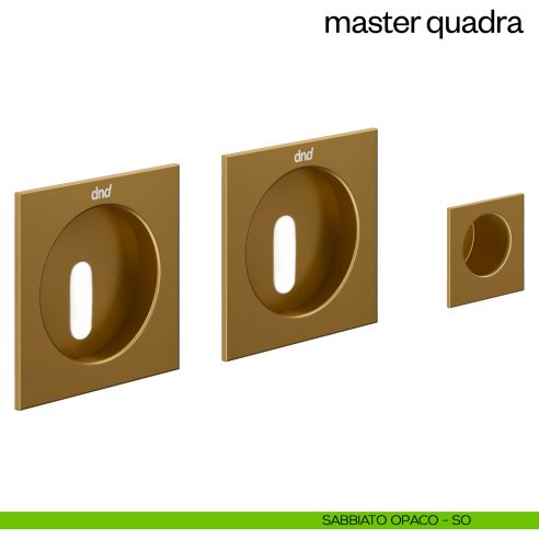Maniglia incasso Master Quadra con foro chiave e serratura dnd sabbiato opaco