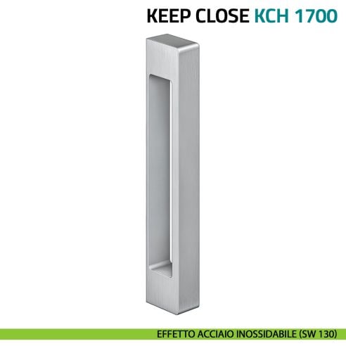Maniglia per porta in vetro Simonswerk Keep Close KCM 1700 fissaggio adesivo - effetto acciaio inossidabile