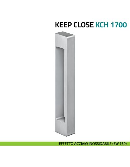 Maniglia per porta in vetro Simonswerk Keep Close KCM 1700 fissaggio adesivo - effetto acciaio inossidabile