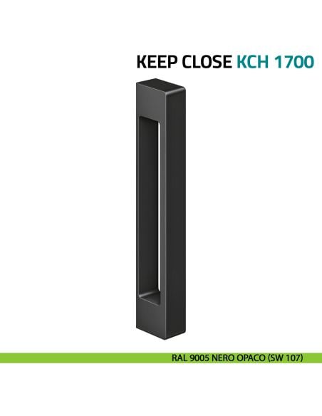 Maniglia per porta in vetro Simonswerk Keep Close KCM 1700 fissaggio adesivo - RAL 9005 nero opaco