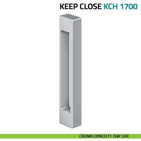 Maniglia per porta in vetro Simonswerk Keep Close KCM 1700 fissaggio adesivo - cromo opaco