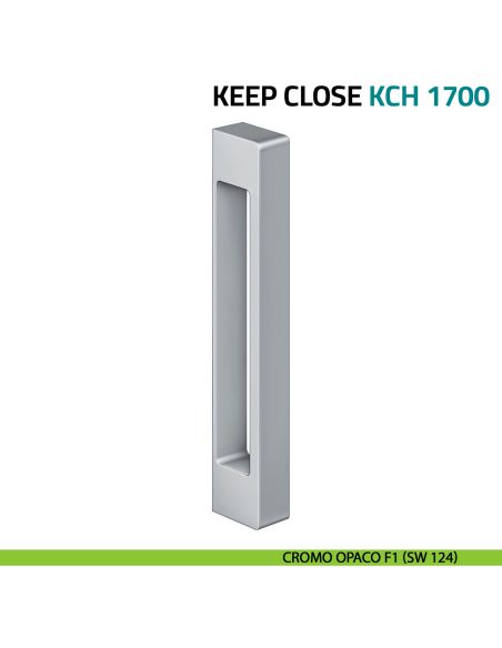 Maniglia per porta in vetro Simonswerk Keep Close KCM 1700 fissaggio adesivo - cromo opaco