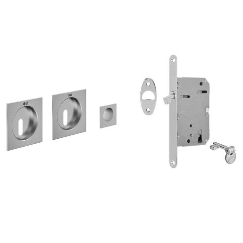 Maniglia incasso Master Quadra con foro chiave e serratura dnd