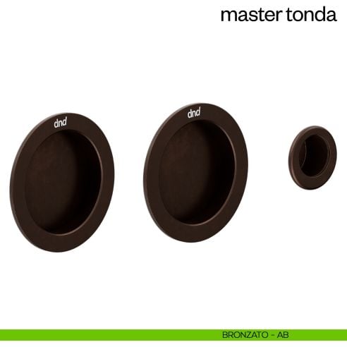 Maniglia incasso Master Tonda cieca dnd bronzato