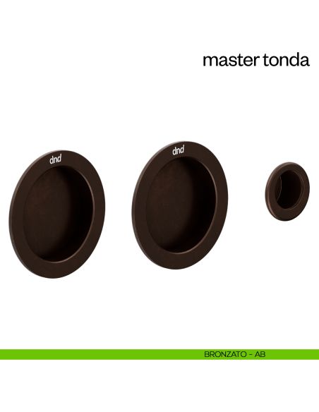Maniglia incasso Master Tonda cieca dnd bronzato