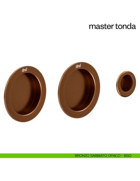Maniglia incasso Master Tonda cieca dnd bronzo sabbiato opaco