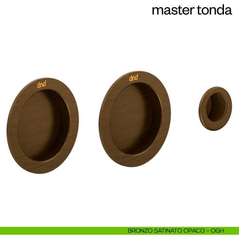 Maniglia incasso Master Tonda cieca dnd bronzo satinato opaco