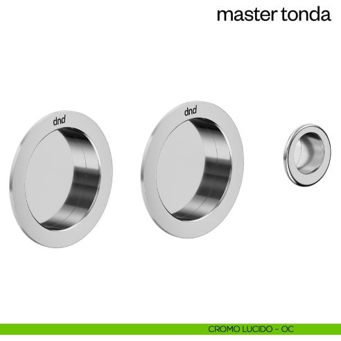Maniglia incasso Master Tonda cieca dnd cromo lucido