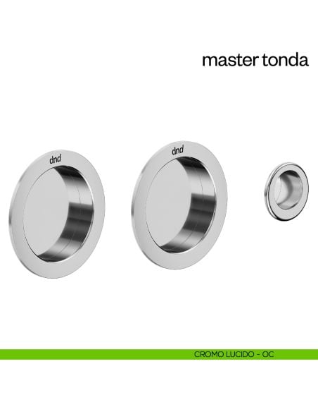 Maniglia incasso Master Tonda cieca dnd cromo lucido