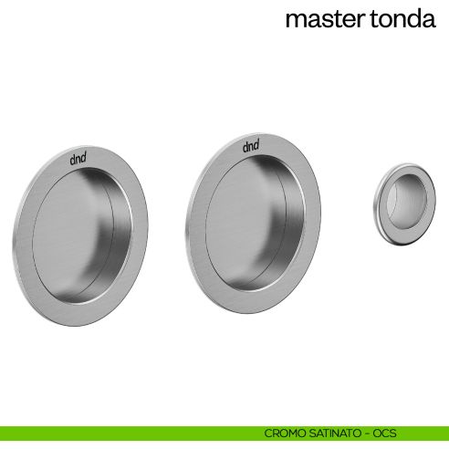 Maniglia incasso Master Tonda cieca dnd cromo satinato