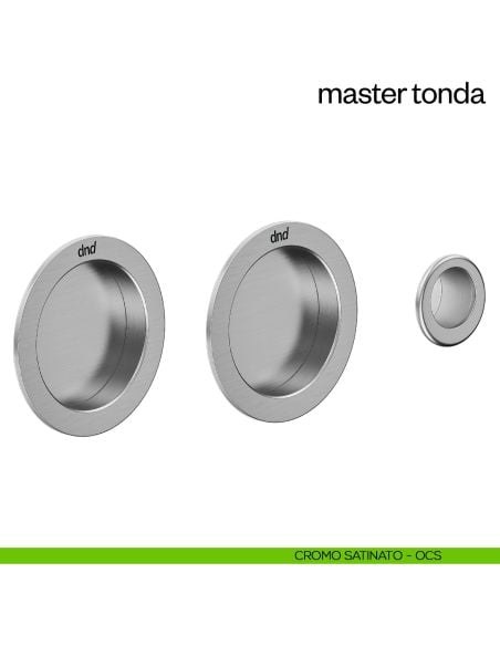 Maniglia incasso Master Tonda cieca dnd cromo satinato